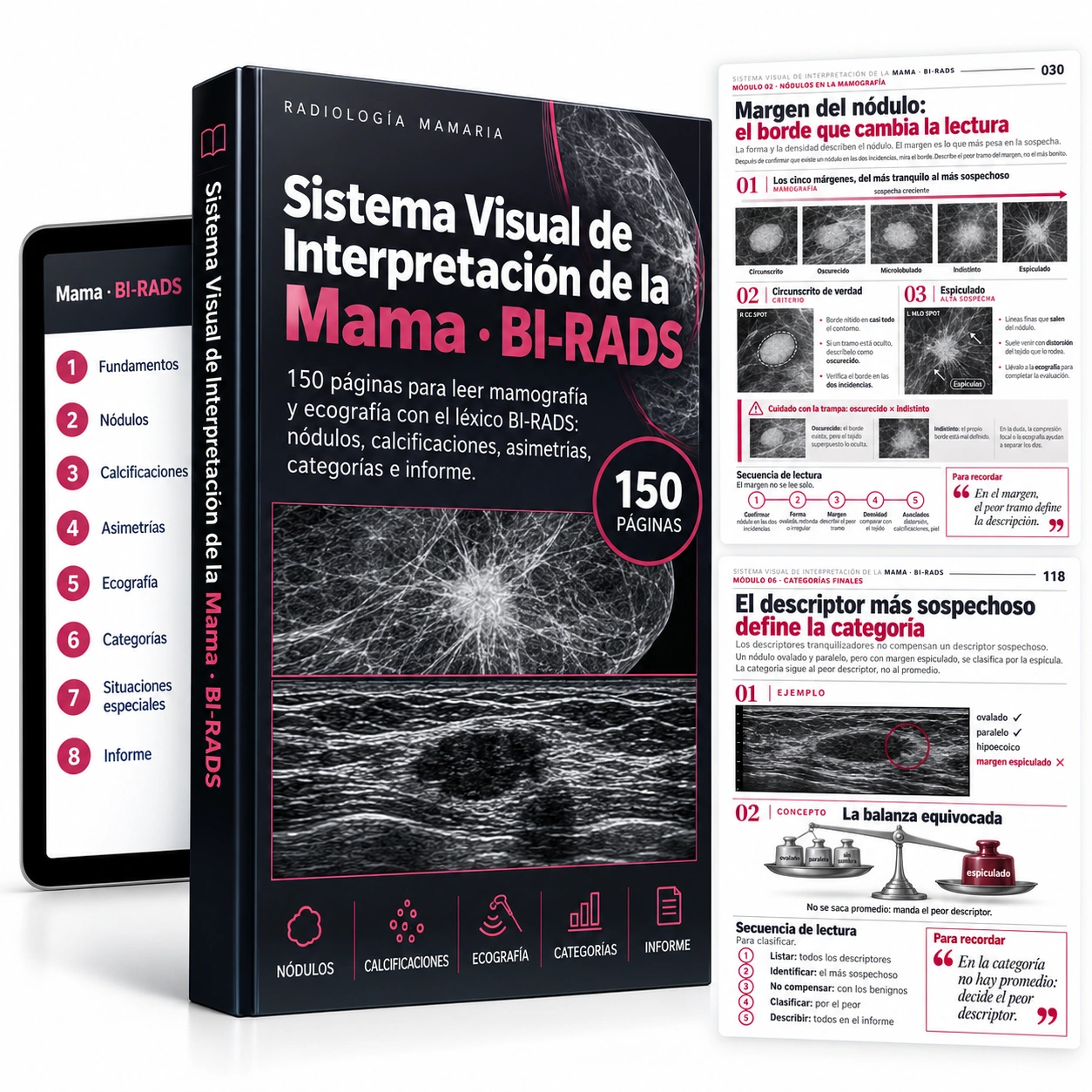 Mockup digital: Sistema Visual de Interpretación de la Mama · BI-RADS